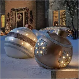 Christmas Decorations 60Cm Outdoor Inflatable Ball Made Pvc Nt Large S Tree Toy Xmas Gifts Ornaments Drop Delivery Home Garden Festi Dhtea