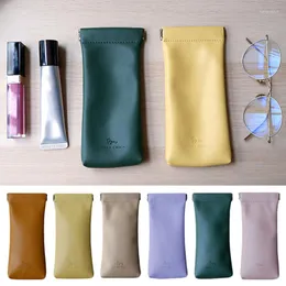Storage Bags Soft Pu Leather Glasses Bag Sunglasses Box Portable Coin Purse Organizer Cosmetic Lipstick Waterproof Pouch