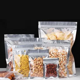 رقائق الألومنيوم البلاستيكية الشفافة رقائق سوستة قابلة للاستمتاع بتخزين الغذاء لتخزين الغذاء لقطعة بولي أكياس القفل أكياس رقائق mylar fgj fgj