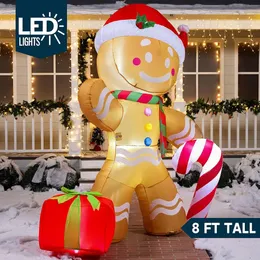 Christmas Decorations 240cm LED Christmas Inflatable Snowman Model Illuminated Christmas Arch Inflatable Santa Claus Tree Courtyard Decoration 231127