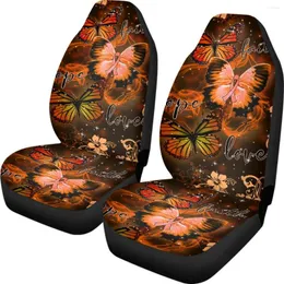 Car Seat Covers Faith Hope Love Butterfly Set Of 2pcs Comfortable Easy Clean Automobile Protector Stylish Vehicle Accessary