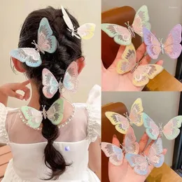 Hair Accessories 1pcs Lovely Sweet Embroidery Butterfly Barrettes Duckbill Clip For Women Girls Headwear Children Birthday Gifts