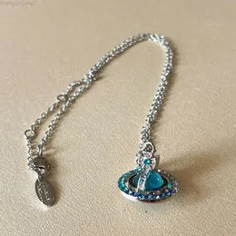Designer Viviene Westwoods Ny Viviennewestwood Empress Dowager XIS individualiserad blå kristallglas boll universum Saturn kubisk boll diamant frisbee tröja ch