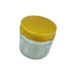 Glass can 60ML 1oz concentrate jar with gold white black cap sea shipping