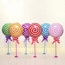 الحفلات الأخرى لحفلات الحفلات CANDY Balloon Column Table Floiting Round Lollipop Aluminium Pluminium Balloon Birthday Decoration Decoration Decoration 231127