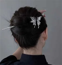 Clamps Fashion Butterfly Hair Sticks for Women Shell Hair Clip Pins Minimalist U Shape Girls Hairpins Hair Bun Maker Headwear zln231128