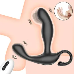 Telecomando Ano Massaggio Organo Plug anale Silicone Massaggiatore prostatico maschile Prodotti per adulti Giocattolo del sesso per uomini Masturbatore