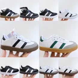 أحذية عارضة الأطفال Sambas Running Boys Sneakers Vegans Gazelles Children Youth Kid Big Shoe Toddlers Preshcool Runner Trainers Gum Black White Girls Sn K0lz#