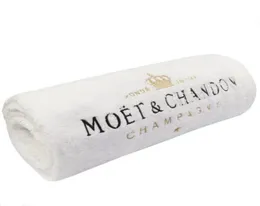 Embroidered Moet chandon White cotton Party Service Hand Towel5095975