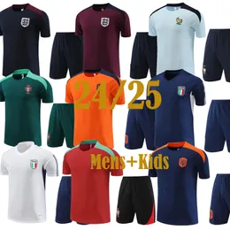 2024 25 Nya landslaget Englands Italiens Brasils Portugals Mbappe Football Shirt Kort ärm 24/25 Soccer Jersey Survetement Training Suit Uniform