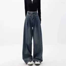 Women's Pants Y2K Vintage Jeans Women Streetwear High Waist Korean Fashion Casual Baggy Trousers Female Chic Wide Leg
