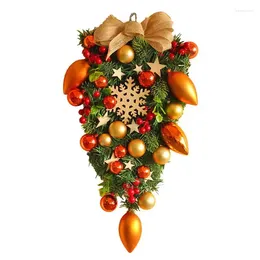 Decorative Flowers Christmas Teardrop Wreath Layout Decoration Create A Mood With This Festive For Tree