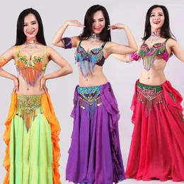 Palco desgaste franja dança do ventre saia longa cigano exótico carnaval festival roupa trajes de desempenho feminino vestido tribal