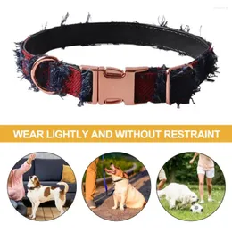 Dog Collars Pet Collar With Exquisite Workmanship Comfortable Adjustable Denim Tassel Decor Stylish Accessory For Small