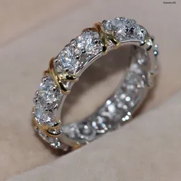 Titan, Größe 5–11, Victoria Wieck, handgefertigt, Sier-Filled-Overlay, weißer Saphir, Hochzeit, CZ-Diamant, Kreuzbandringe für Frauen, Liebesgeschenk, Stahlklassiker