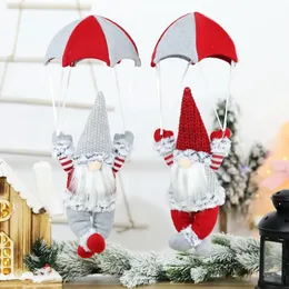크리스마스 장식 크리스마스 교수형 그놈 장식 17.7 인치 스카이 다이빙 플러시 gnome 낙하산 낙하산 나무 벽 장식 231127에 대한 낙하산 교수형 장식