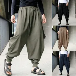 Pantaloni Chinoiserie 2022 News Cotton Harem pantaloni sciolti di abbigliamento cinese tradizionale casual uomo hakama samurai giapponese abbigliamento hip hop