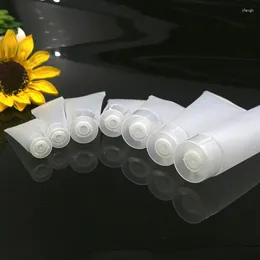 Garrafas de armazenamento 10pcs recipiente tubo macio garrafa de viagem embalagem cosmética transparente tubos de aperto vazios recarga 5ml 10ml 15ml 20ml 30ml 50ml