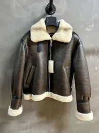 2023 Winter New Designer Jacket Luxury Integrated Fur Heavy Industry Thickened Warm and Noble Fashion Motorcycle Handsome Coat