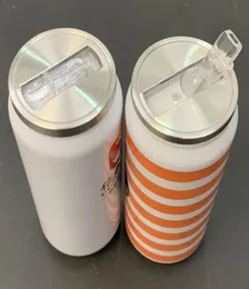 12oz Sublimation Tumblers DIY 350ml Water Bottle Thermos Double Walled Stainless Steel Cola Can Insulated Vacuum with Lid Wholea475602471