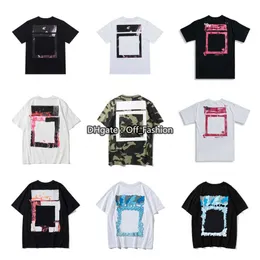 Herren-T-Shirt Off Brand Offs Farben Weiß und Schwarz New Street Fashion Brand Couple Star mit Kurzarm-T-Shirt Bedruckter Buchstabe X auf der Rückseite Bedruckte T-Shirts