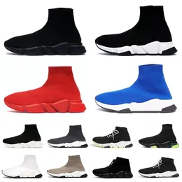 Designer Sock Shoes Men Women Graffiti All Black Pink Glitter Full Red Blue Mens koronkowy platforma do spacerów joggingowych sportowych trampki Treakery na świeżym powietrzu