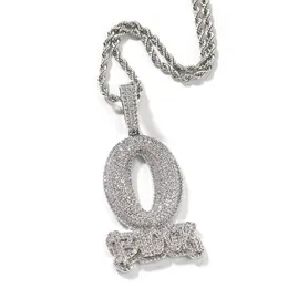 Hip Hop TopBling Art Letter O BLOCK Pendant Necklace TopBling Full 5A Zircon Jewelry Cool Men Gift