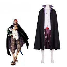 One Anime Piece Cos Red Hair Akakami No Shankusu Trafalgar Gallo Shirt Cosplay Costume play tume