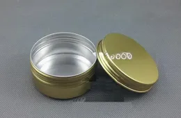 Classic 80G 80ML Aluminiumglas Goldfarbe Aromatherapieglas Duftrauchbox Metallcremebehälter 50 Stück / Lotgute Menge