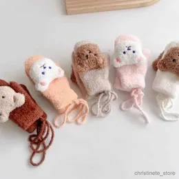 Kinder Fäustlinge Cartoon Baby Fäustlinge Winter Warme Kinder Baby Korallen Fleece Mädchen Handschuhe Gestrickte Kinder Verdicken Fäustling für 1 ~ 4Y R231128