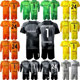 Drużyna klubowa 22-23 Inter Soccer Milan Bramkarz Samir Handanovic Jerseys Set GK GK 12 Julio Cesar 1 Walter Zenga 24 Onana 1 Zestawy do koszuli piłkarskiej Yann Sommer