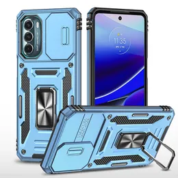 Motorola Moto G Pure Power Edge 30 Pro G32 G22磁気カーマウントカメラスライドカバーのプラスチックTPUハイブリッド頑丈な電話ケース