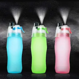 water bottle Outdoor Sports Bike Bottle Bicycle Sports Bottle Cooling Single Spray Cup Sports Kettle PC Scrub Cup Running Gym Drinking Bottle YQ231128