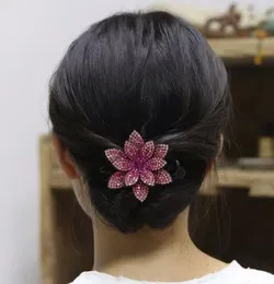 Clipes de cabelo Crystal Lotus Flor Duckbill Resina Clip Shinning Headwear Hairpin Combs Acessórios