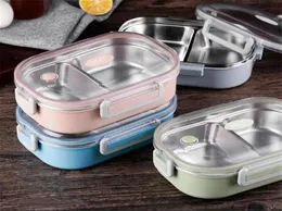 Edelstahl-Thermos-Lunchbox für Kinder, graues Taschenset, Bento-Box, auslaufsicherer Lebensmittelbehälter im japanischen Stil, Thermo-Lunchbox321h7155884