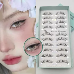 3 PCFALSE EALASHES MANGA LASHES FAUX CILS 3/5/10 أزواج الرموش ناعمة ورموش كاذبة رموش جذعية شفافة مكياج امتداد LASH Z0428