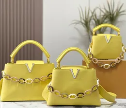 Modedesigner-Einkaufstasche Einfache bunte Kettenhandtasche Große Kapazitätsabdeckung Capuchines Einkaufstasche Frauen Umhängetasche