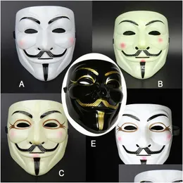 Party Masks Halloween 5 Style Vendetta V Word Mask Costume Guy Fawkes Anonym Fancy Cosplay Drop Delivery Home Garden Festive Suppl Dhugt