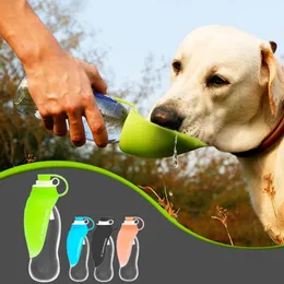 Feeding 580ml Sport Portable Pet Dog Water Bottle Silicone Travel Dog Bowl For Puppy Cat Drinking Outdoor Pet Water Dispenser Feeder