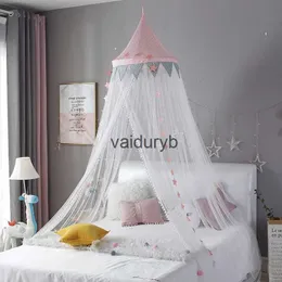 Сетка для детской кроватки, занавеска для детской кровати, навес для детской комнаты, украшение от москитной сетки, аксессуары для спальни для девочек, круглая подвесная палатка Baldachvaiduryb