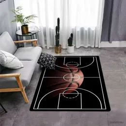 Ковры Коврик для пола с узором баскетбольной площадки, мягкий и гладкий, удобный коврик для спальни, гостиной, дверной коврик, украшение интерьера