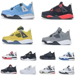 Buy Boys Basketball 4 Jumpman 4s Shoe Kids Shoes Children Black Mid Sneaker Chicago Designer Scotts Military Trainers Baby Kid Youth Toddler Infants Sports