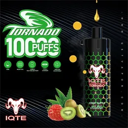 원래 100% iqte 100000 퍼프 2% e 담배 사전 채워진 장치 일회용 vape 승인 10 맛