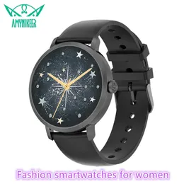 Relógios femininos Moda Smartwatch Mulheres DT S Bluetooth Chamada Sono Freqüência Cardíaca Monitoramento de Temperatura Menstrual 1,3 Polegadas AMOLED Fitness Tracker 231128