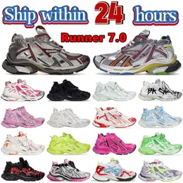 Runner 7 Topp 1: 1 Kvalitetsspår Sändar Sense Runners 7.0 Plattform Sneakers Graffiti Paris Brand Fashion Dress Shoes Designer Men Women Sport Vintage Luxury Casual 46