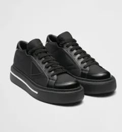 Najwyższej jakości makro mężczyźni Sneakers buty ponownie Nylon szczotkowany skórzany materiał gumowa biała czarna platforma deskorolka komfortowy eu38-46