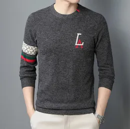 Mens Designer Sweater Men's Sweater Fashion Brand Jacquard Knitted Sweater Youth Casual Versatile Sweater Men's Underlay Bottom