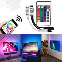 LED Color Controller Bluetooth Remote Control For 12V 5050 2835 Strips Light Ribbon Night Infrared 24Key Convert