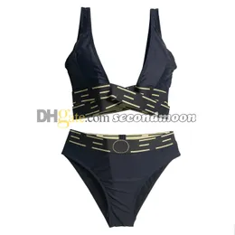 Sexy V-Ausschnitt Bademode elastisches Gurtband Bikinis Set Damen rückenfreier Badeanzug Designer Split Beachwear