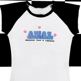 Camiseta feminina wanita goth pakaian y2k tanaman atasan musim panas 2023 t kemeja grunge 2000 sampah estetika lengan pendek tee gadis muda muda 230427